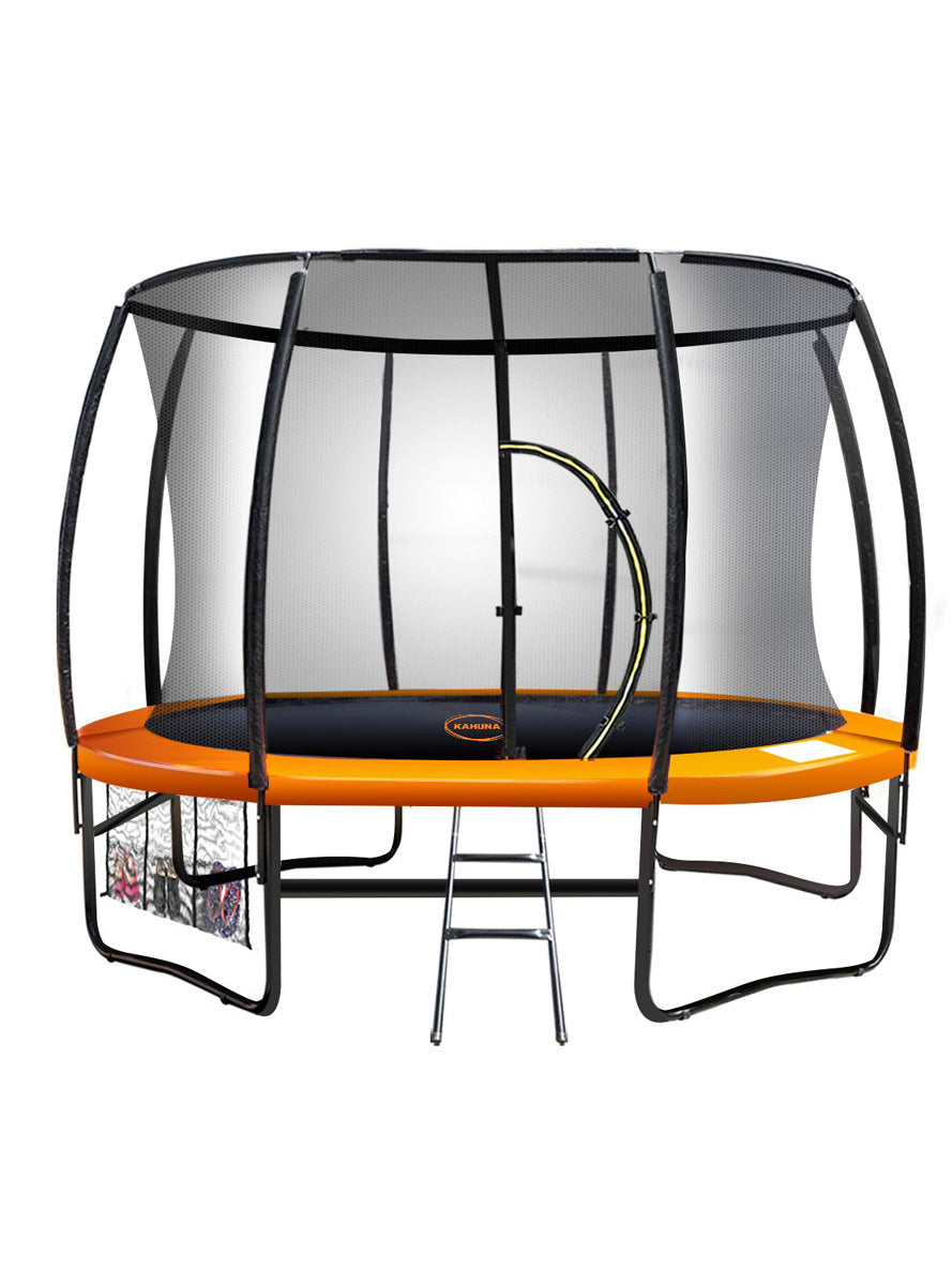 Kahuna 10ft Round Trampoline with Orange Padding and Safety Net Main Image