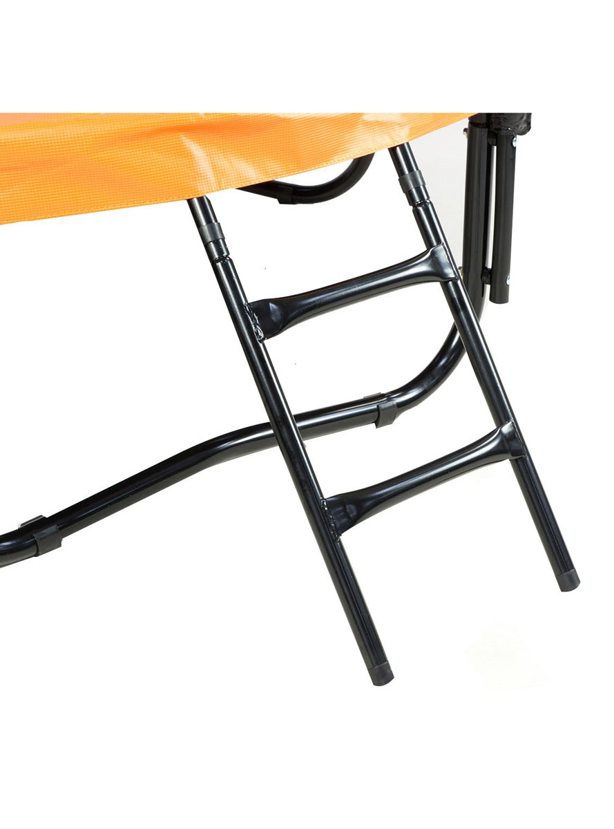 Kahuna 12ft Round Trampoline with Orange Padding and Safety Net Ladder Image