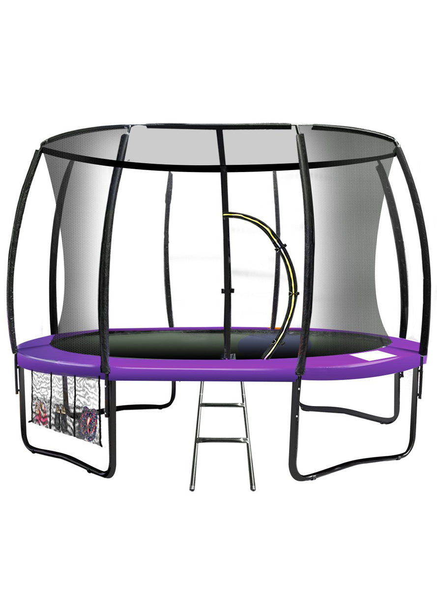 Kahuna 14ft Round Trampoline with Purple Padding and Safety Net Main Image