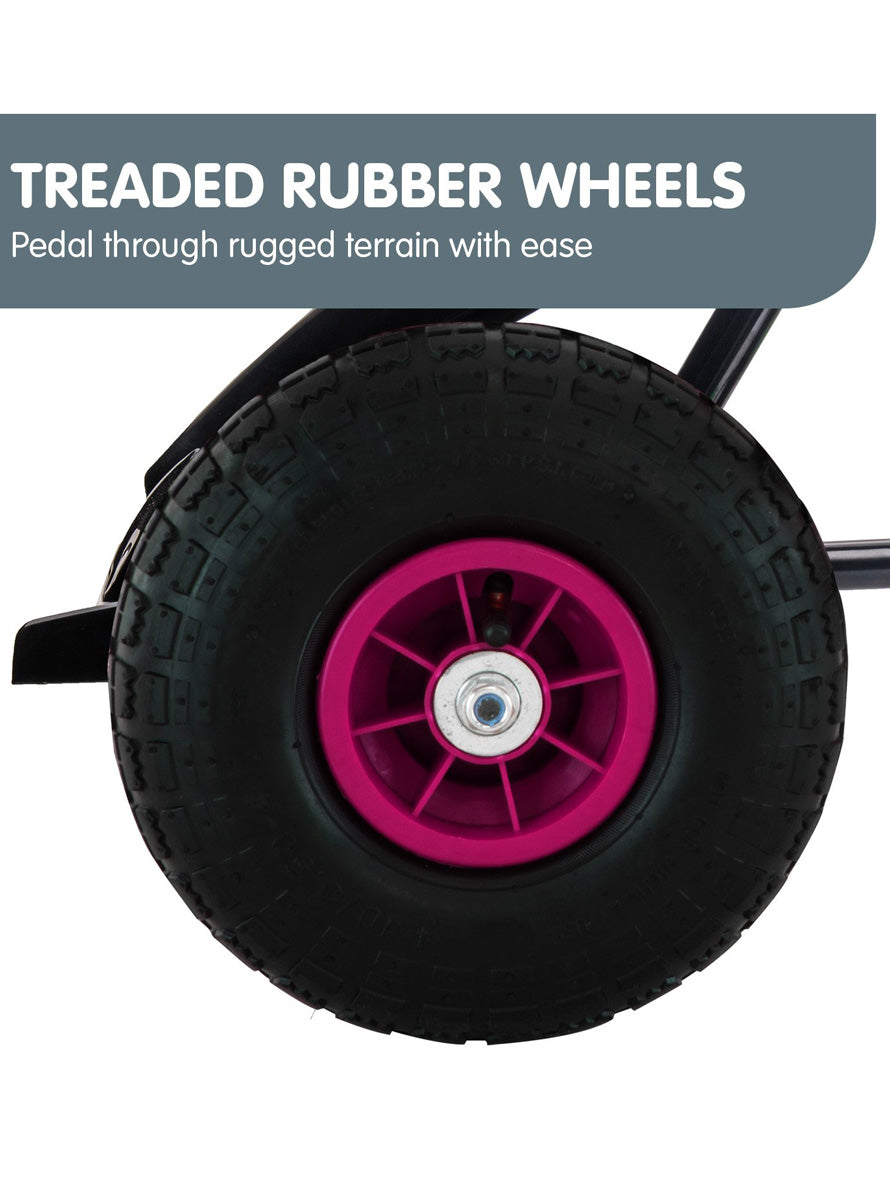 Kids Ride On Pedal Go Kart Kahuna G18 Rose Pink - Info Image 4