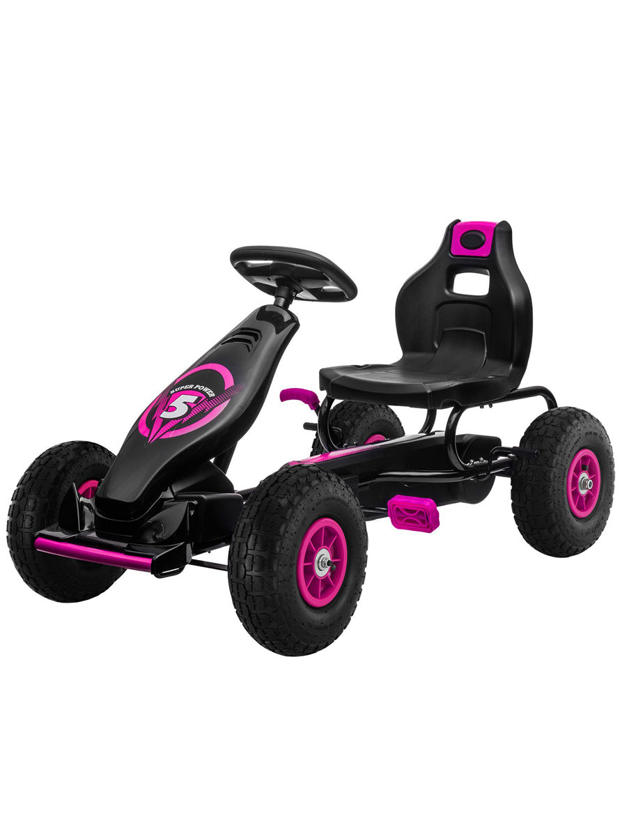 Kids Ride On Pedal Go Kart Kahuna G18 Rose Pink - Main Image