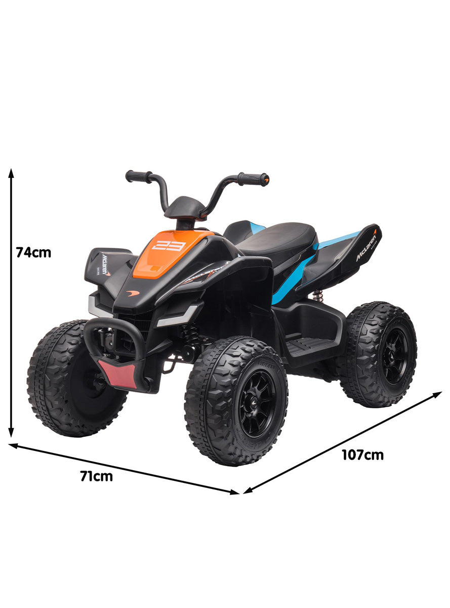 Kids Electric Ride On Quad Bike Kahuna McLaren MCL35 Black - Dimensions Image