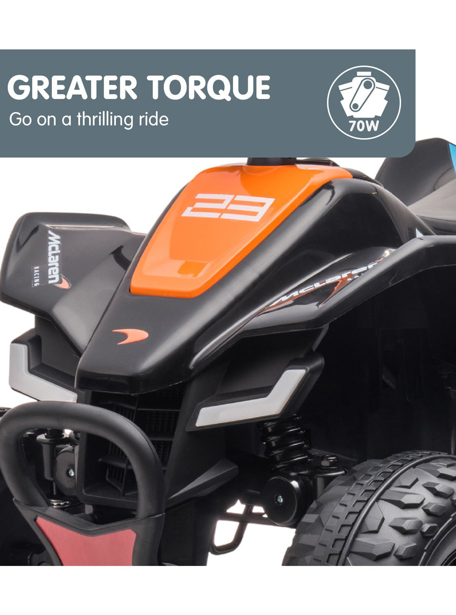 Kids Electric Ride On Quad Bike Kahuna McLaren MCL35 Black - Info Image 7