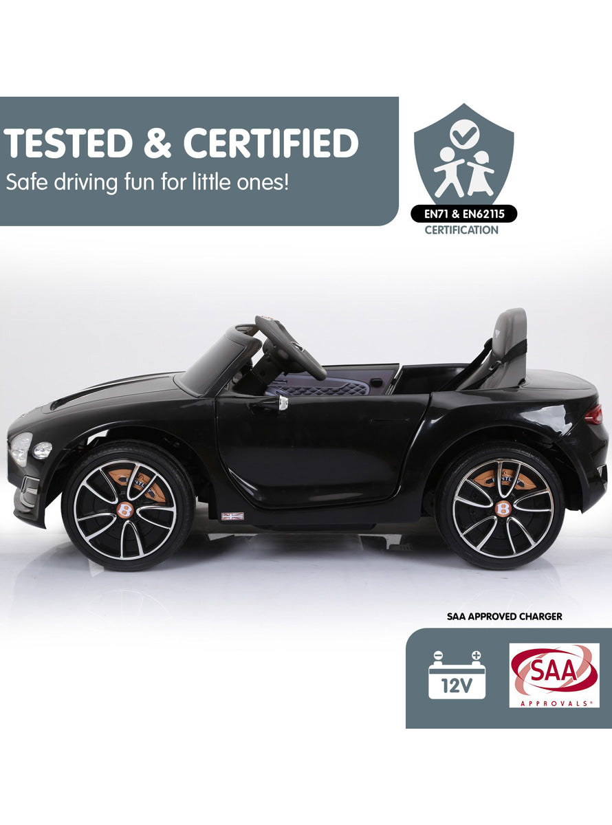 Kahuna Black Bentley EXP 12 Licensed Speed Kids Electric Ride On Car - Info Image 7