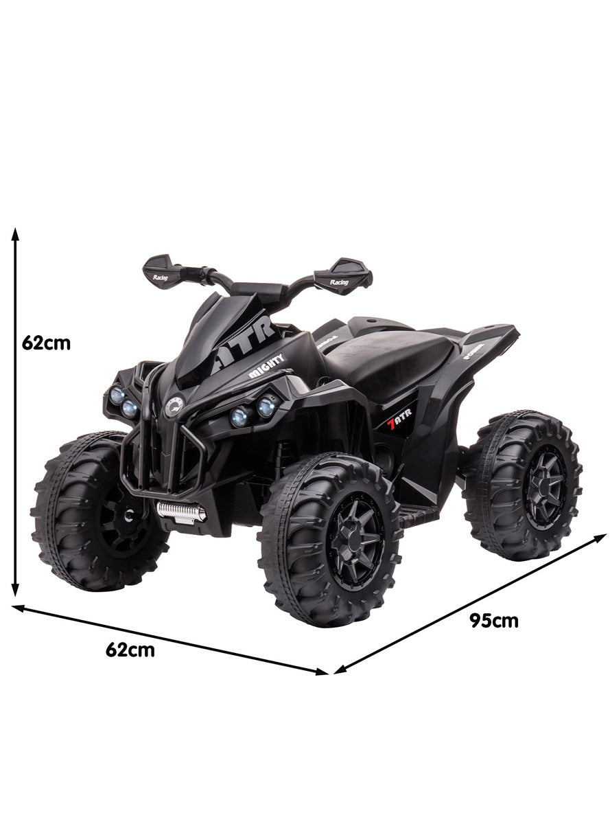 Kahuna Black GTS99 Kids Electric Ride On Quad Bike - Dimensions Image