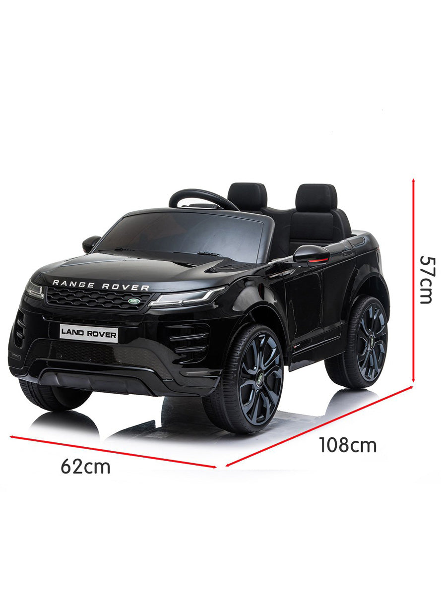 Kids Electric Ride On Car Kahuna Land Rover Licensed Black - Dimensions Image