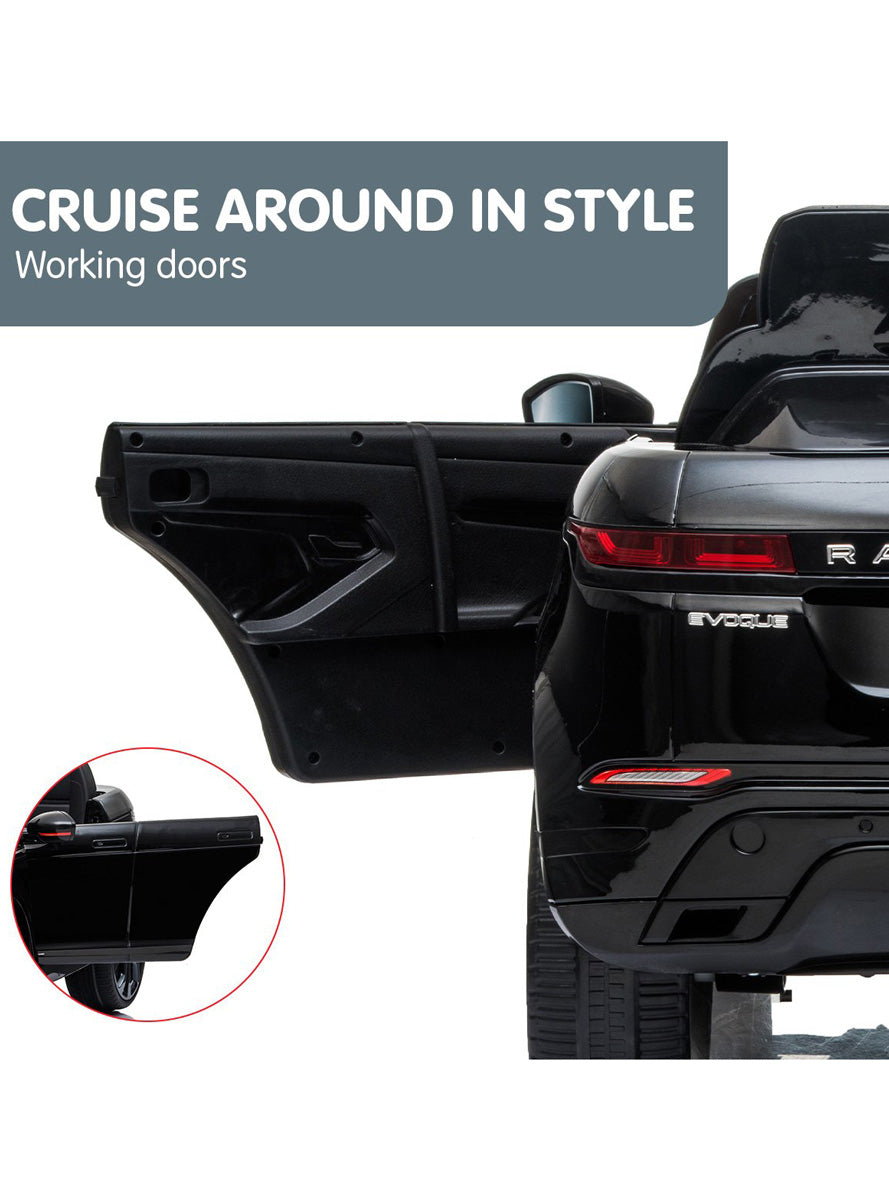 Kids Electric Ride On Car Kahuna Land Rover Licensed Black - Info Image 2