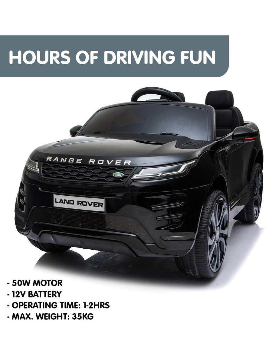 Kids Electric Ride On Car Kahuna Land Rover Licensed Black - Info Image 7