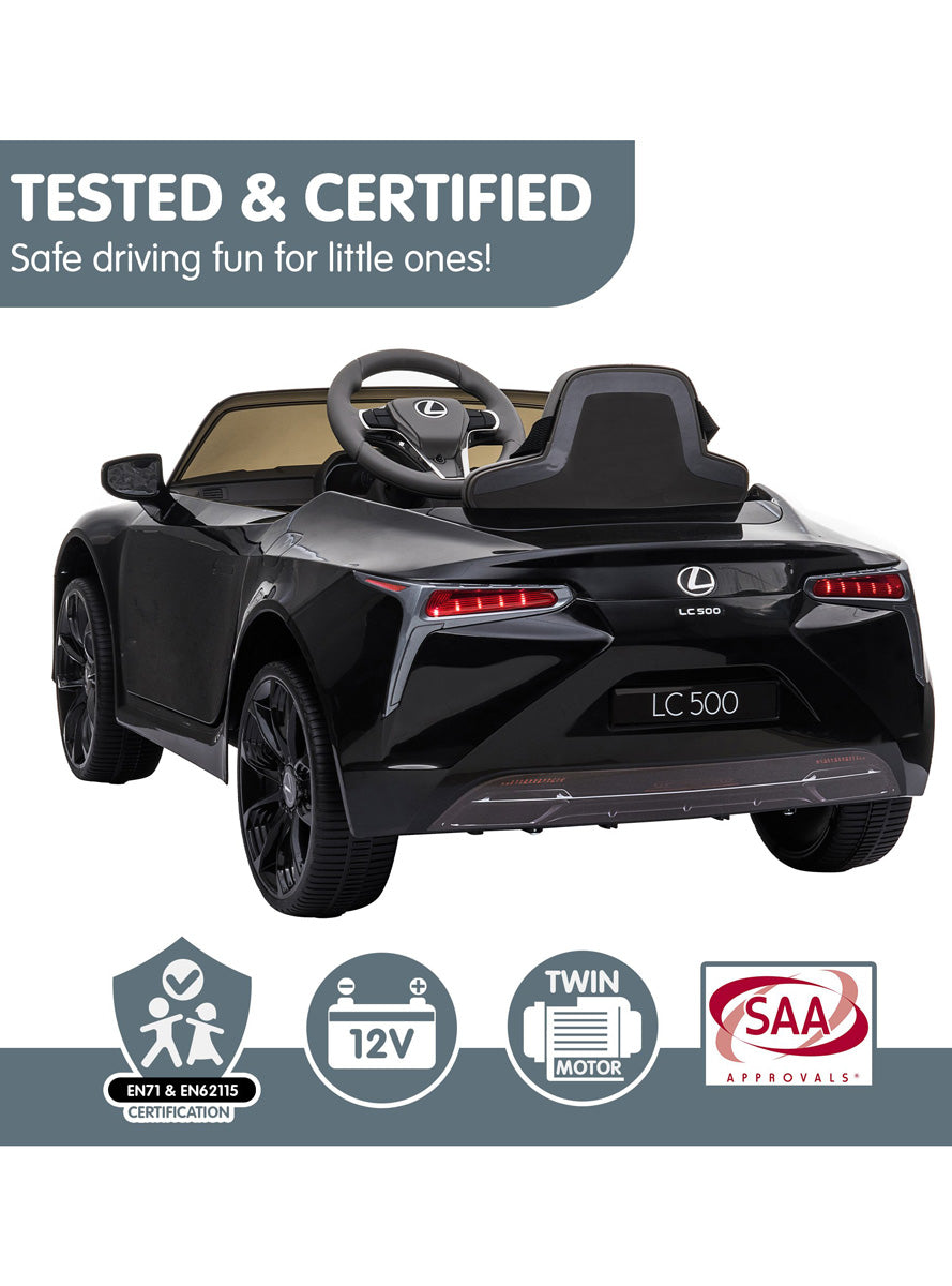 Kids Electric Ride On Car Kahuna Lexus LC 500 Licensed Black - Info Image 6