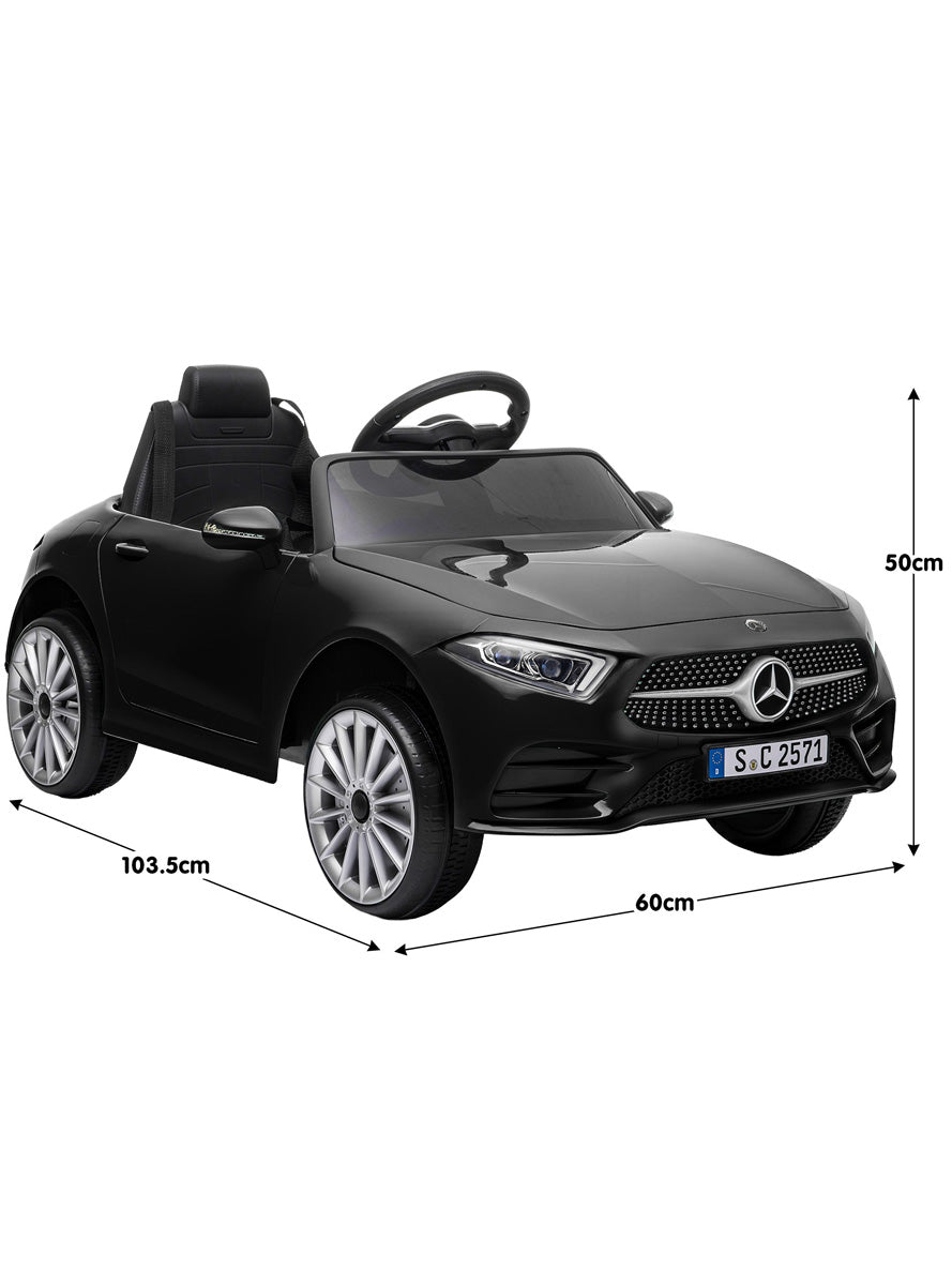 Kids Electric Ride On Car Kahuna Mercedes Benz CLS 350 Black Remote Controlled - Dimensions Image