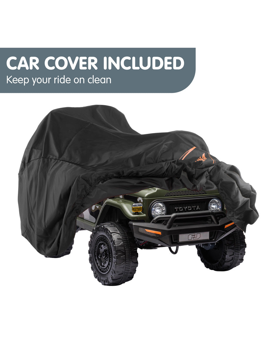 Kids Electric Ride On Car Kahuna Toyota FJ40 Cruiser Green Camo - Info Image 2