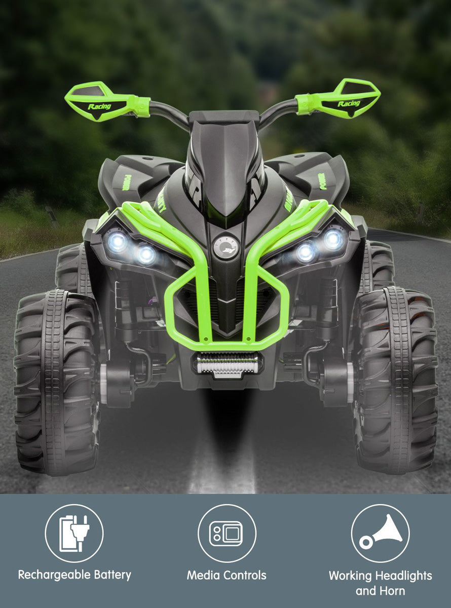 Kids Electric Ride On Quad Bike Kahuna GTS99 Green - Info Image 3