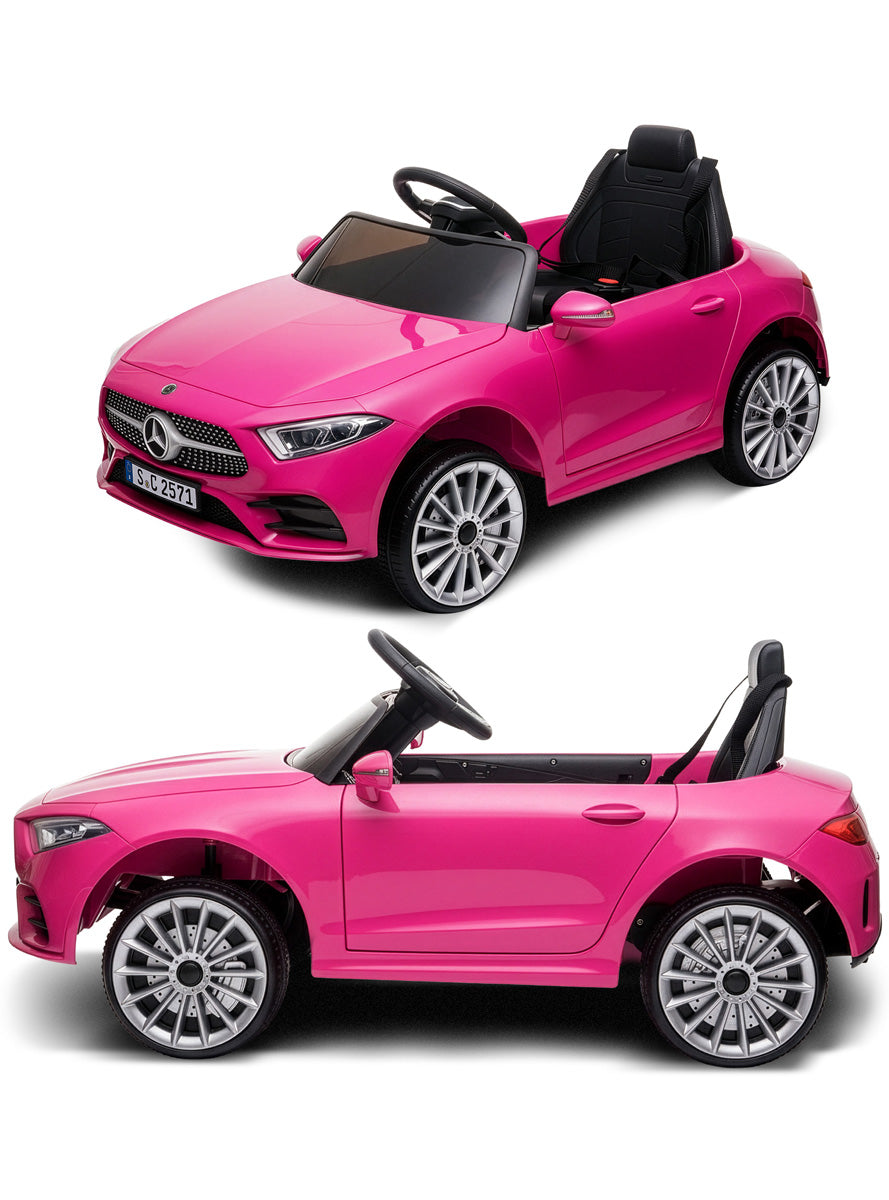 Kids Remote Controlled Electric Ride On Car Kahuna Mercedes Benz CLS 350 Hot Pink - Side Image