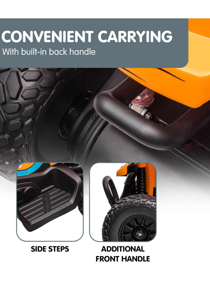 Kids Electric Ride On Quad Bike Kahuna McLaren MCL35 Orange - Info Image 8