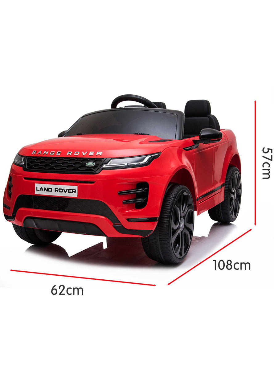 Kids Electric Ride On Car Kahuna Land Rover Licensed Red - Dimensions Image