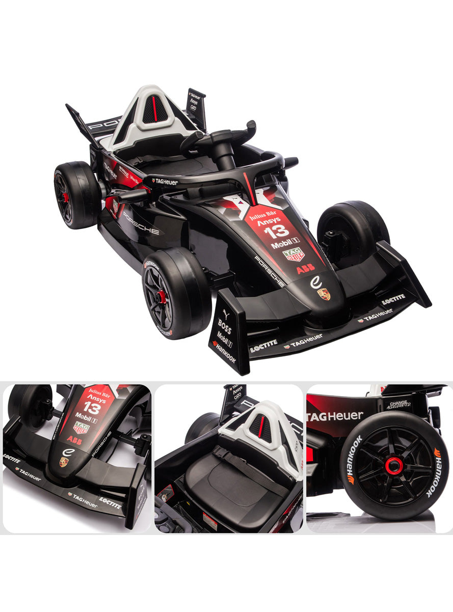 Kids Electric Ride On Car Kahuna Porsche Formula E Red with Remote Control - Alternate Image