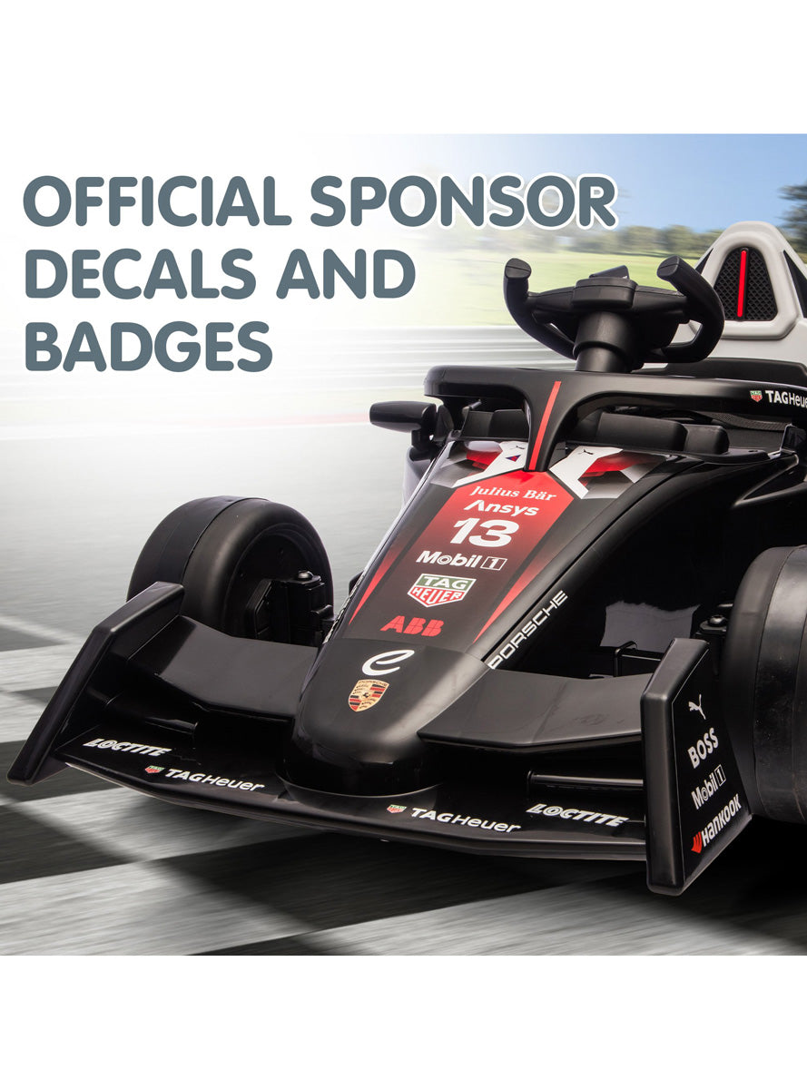 Kids Electric Ride On Car Kahuna Porsche Formula E Red with Remote Control - Info Image 2