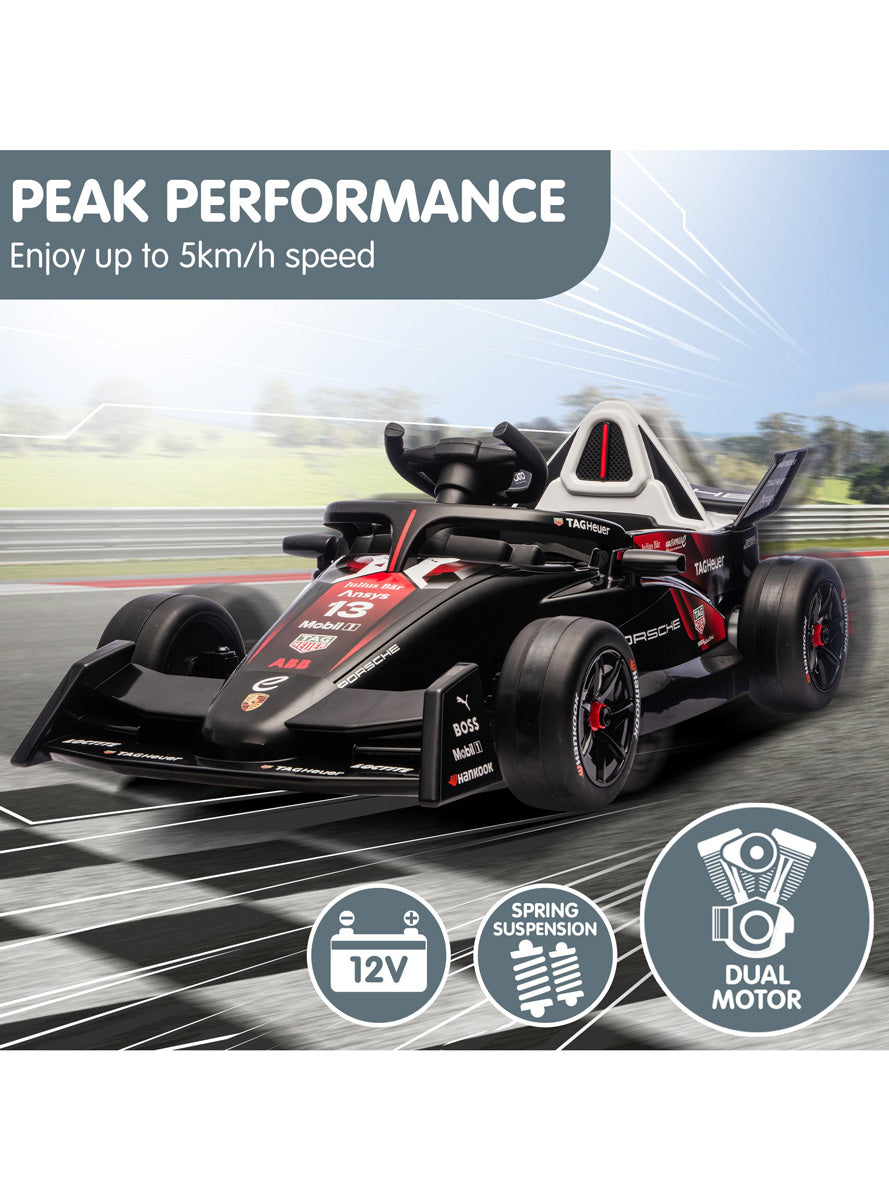 Kids Electric Ride On Car Kahuna Porsche Formula E Red with Remote Control - Info Image 4