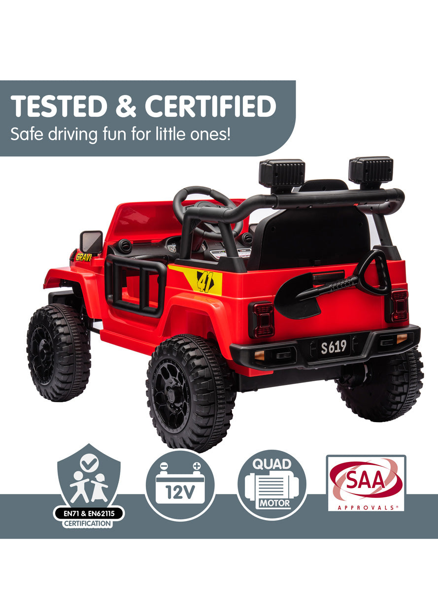 Kids Electric Ride On Car Kahuna S619 Gravity Red - Info Image 6