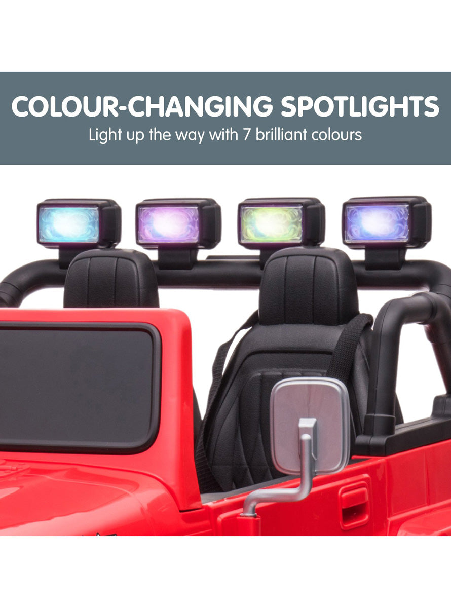 Kids Electric Ride On Car Kahuna Toyota FJ40 Cruiser Red - Info Image 3