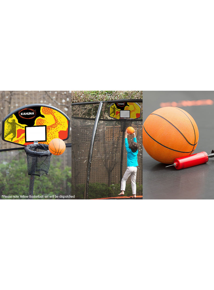 Kahuna trampoline basketball hoop and ball set with pump - alternate image