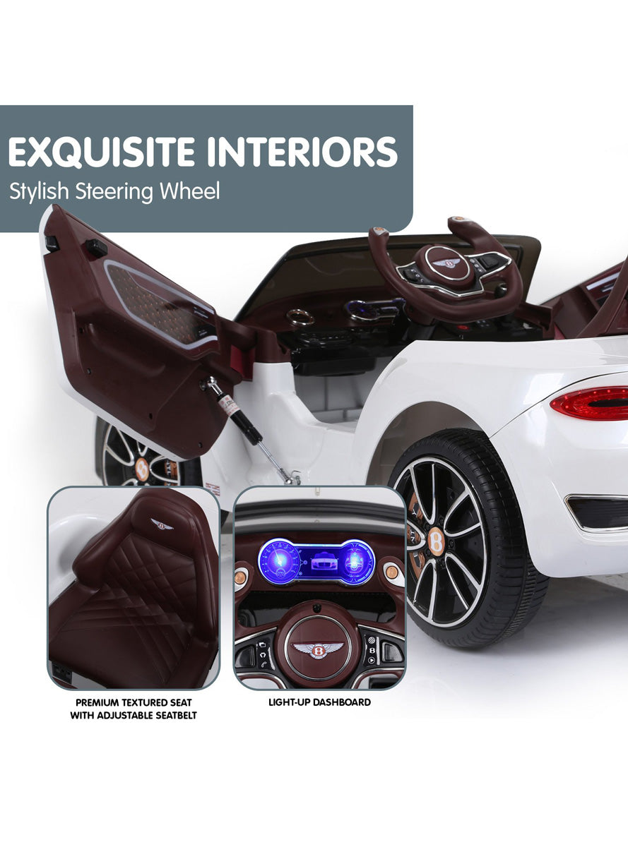 Kids Electric Ride On Car Kahuna Bentley EXP 12 Licensed Speed White - Info Image 1