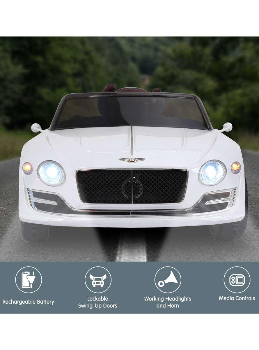 Kids Electric Ride On Car Kahuna Bentley EXP 12 Licensed Speed White - Info Image 2