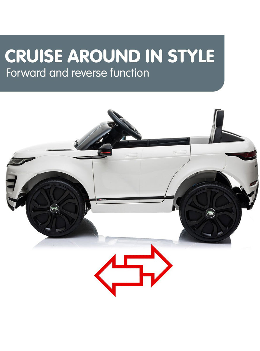 Kids Electric Ride On Car Kahuna Land Rover Licensed White - Info Image 3