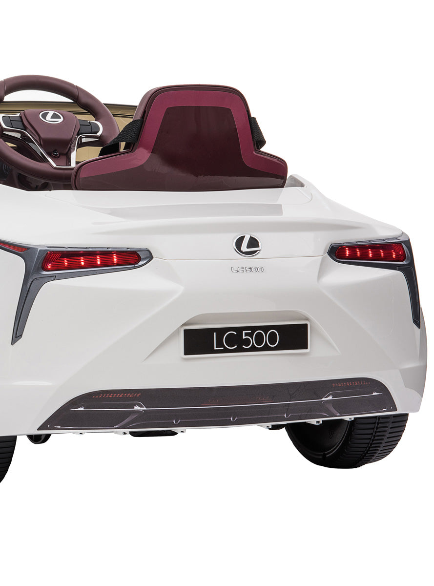 Kids Electric Ride On Car Kahuna Lexus LC 500 Licensed White - Back Image