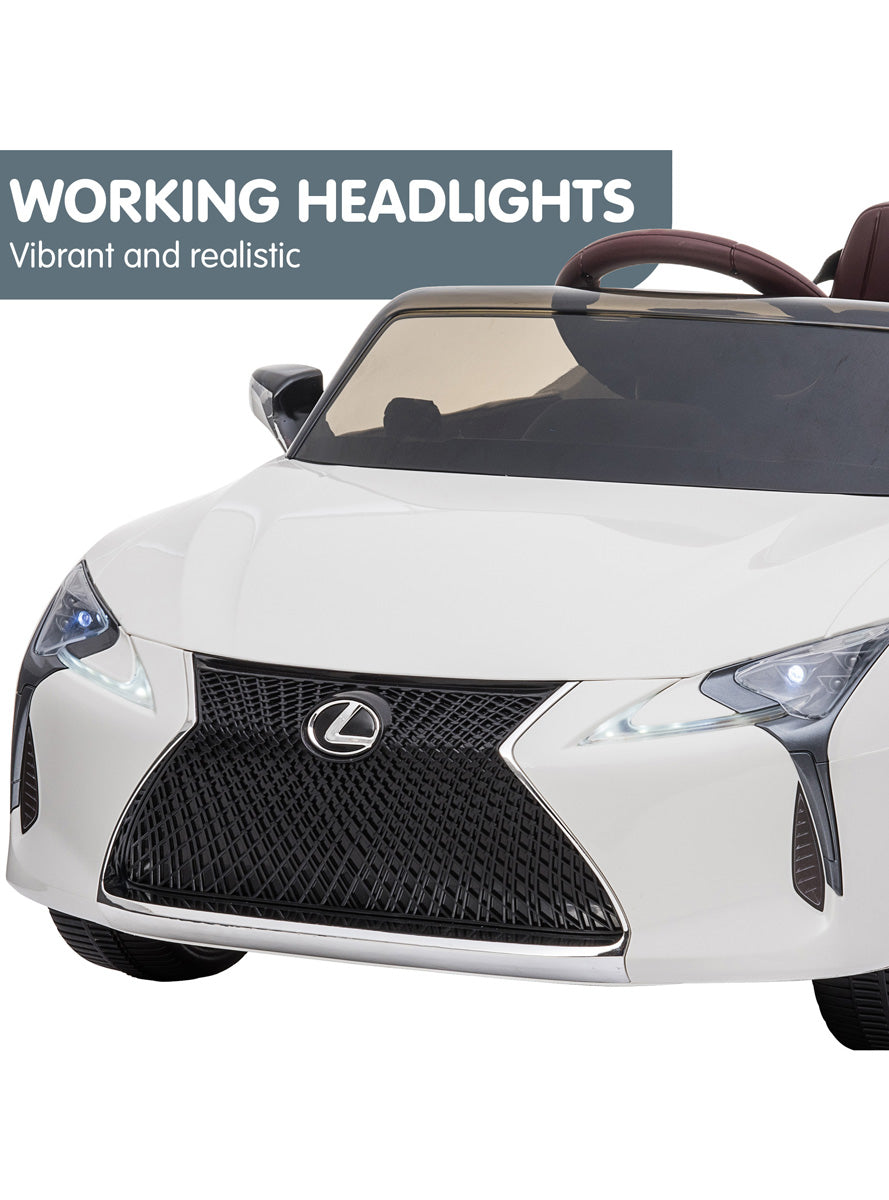 Kids Electric Ride On Car Kahuna Lexus LC 500 Licensed White - Info Image 3