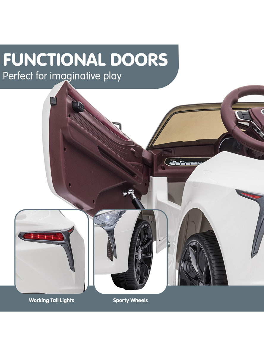 Kids Electric Ride On Car Kahuna Lexus LC 500 Licensed White - Info Image 5