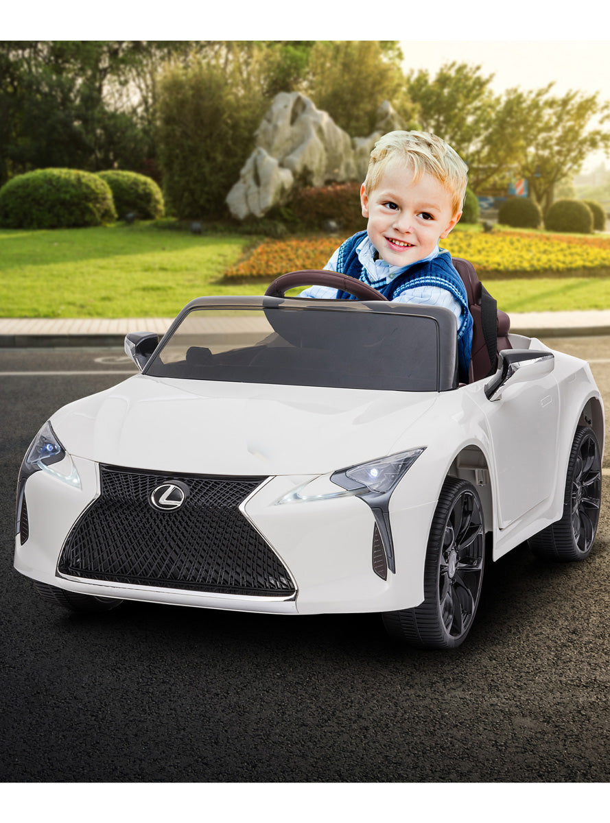 Kids Electric Ride On Car Kahuna Lexus LC 500 Licensed White - Lifestyle Image