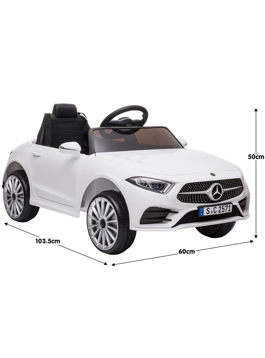 Kids Remote Controlled Ride On Car Kahuna Mercedes Benz CLS 350 White - Dimensions Image