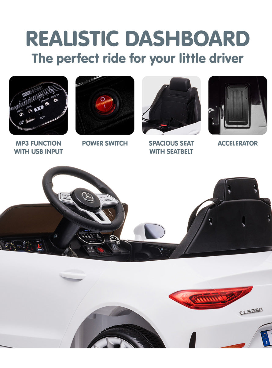 Kids Remote Controlled Ride On Car Kahuna Mercedes Benz CLS 350 White - Info Image 5