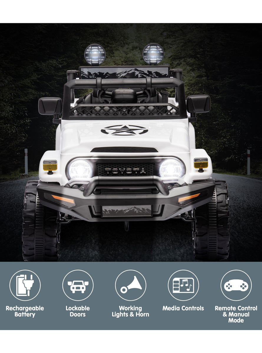 Kids Electric Ride On Car Kahuna Toyota FJ Cruiser White - Info Image 2