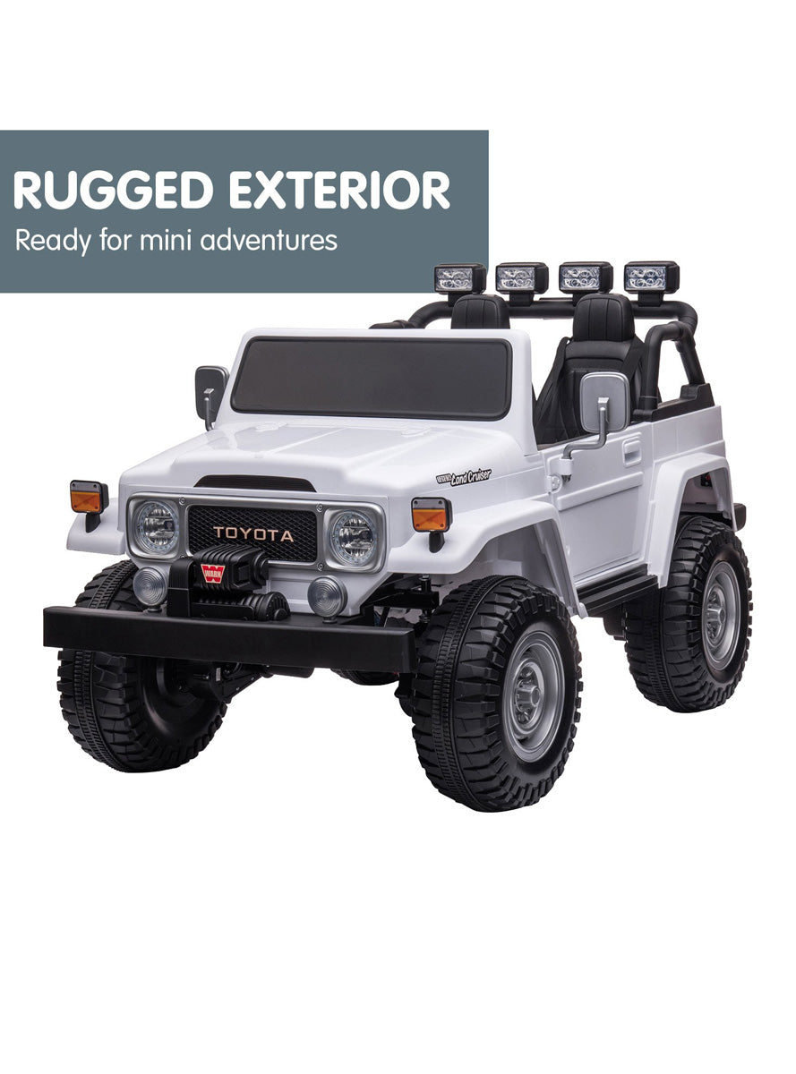 Kids Electric Ride On Car Kahuna Toyota FJ40 Cruiser White - Info Image 5