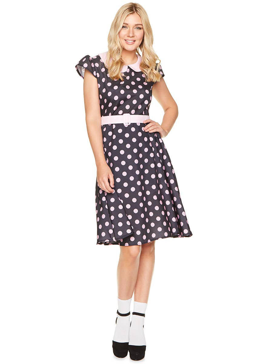 Womens Cute Rock N Roll 1950s Costume Alternate Image