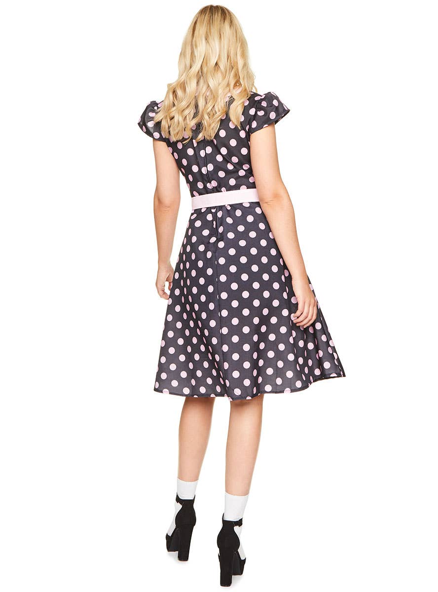 Womens Cute Rock N Roll 1950s Costume Back Image