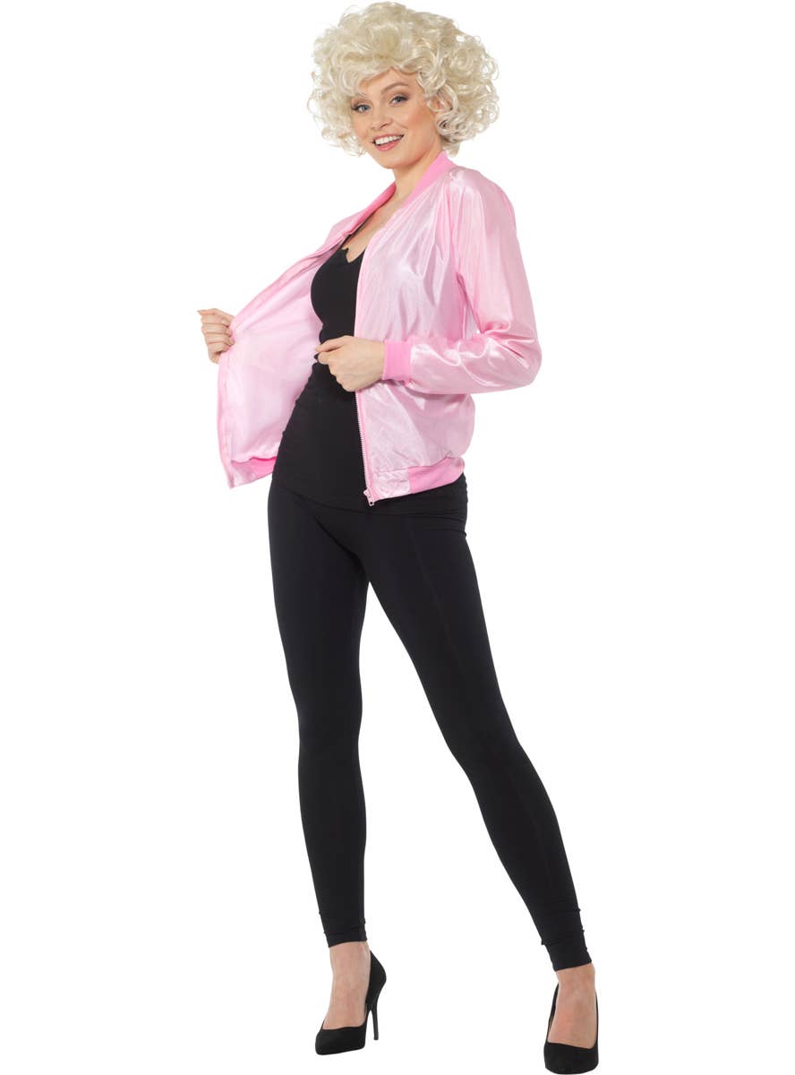 Pink Lady Costume Jacket For Women Alternate Front View 2