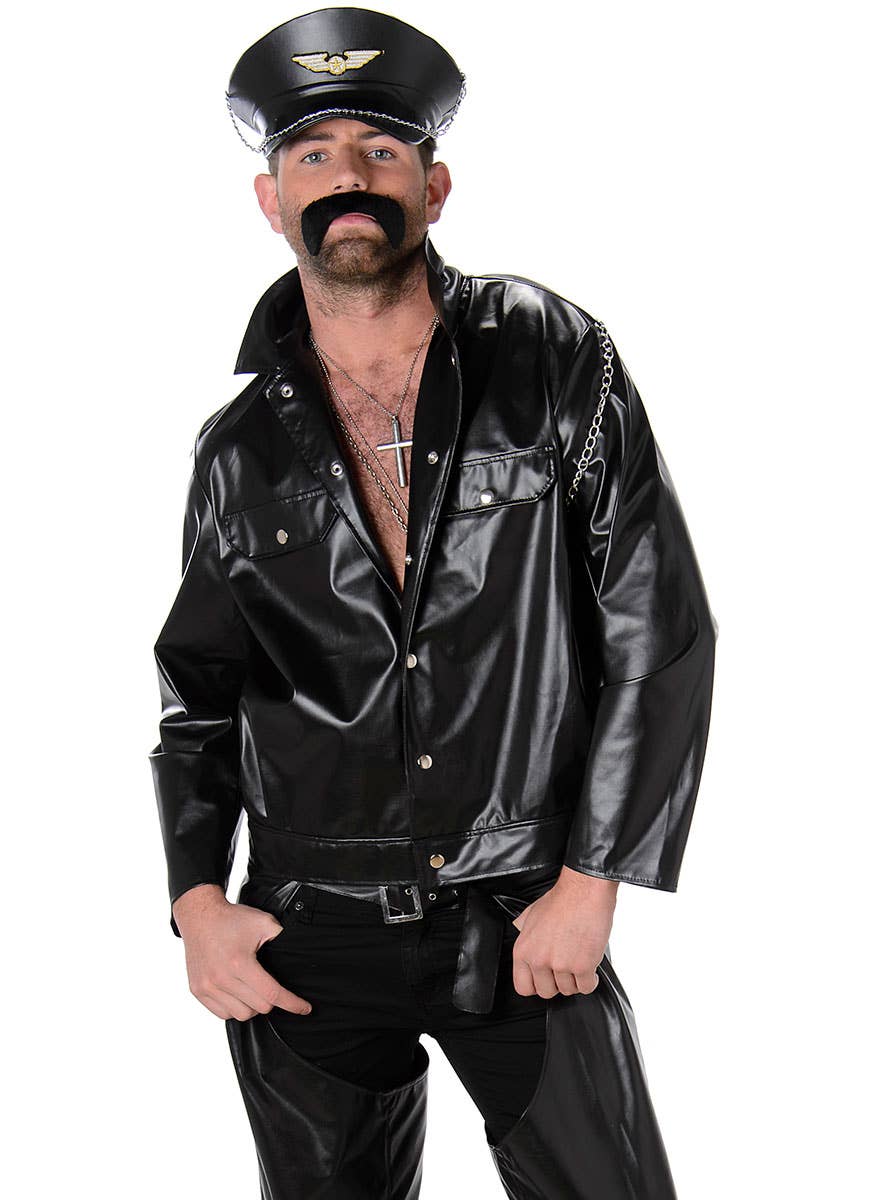 Men's Village People Biker Costume Close Image