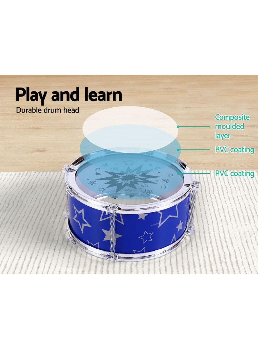 Keezi Kids 11 Piece Blue Junior Drum Set - Info Image 1
