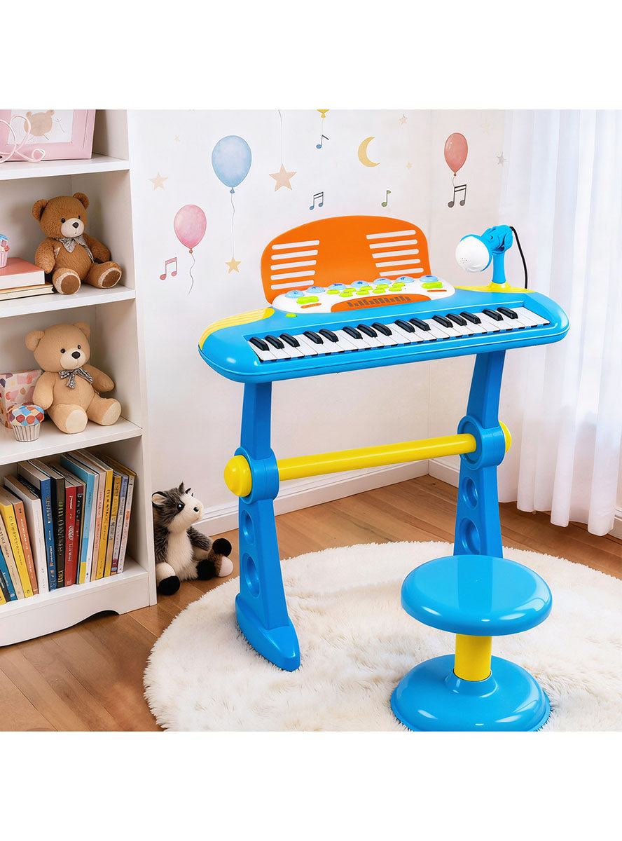 Keezi Kids Blue Piano Keyboard Play Set - Lifestyle Image