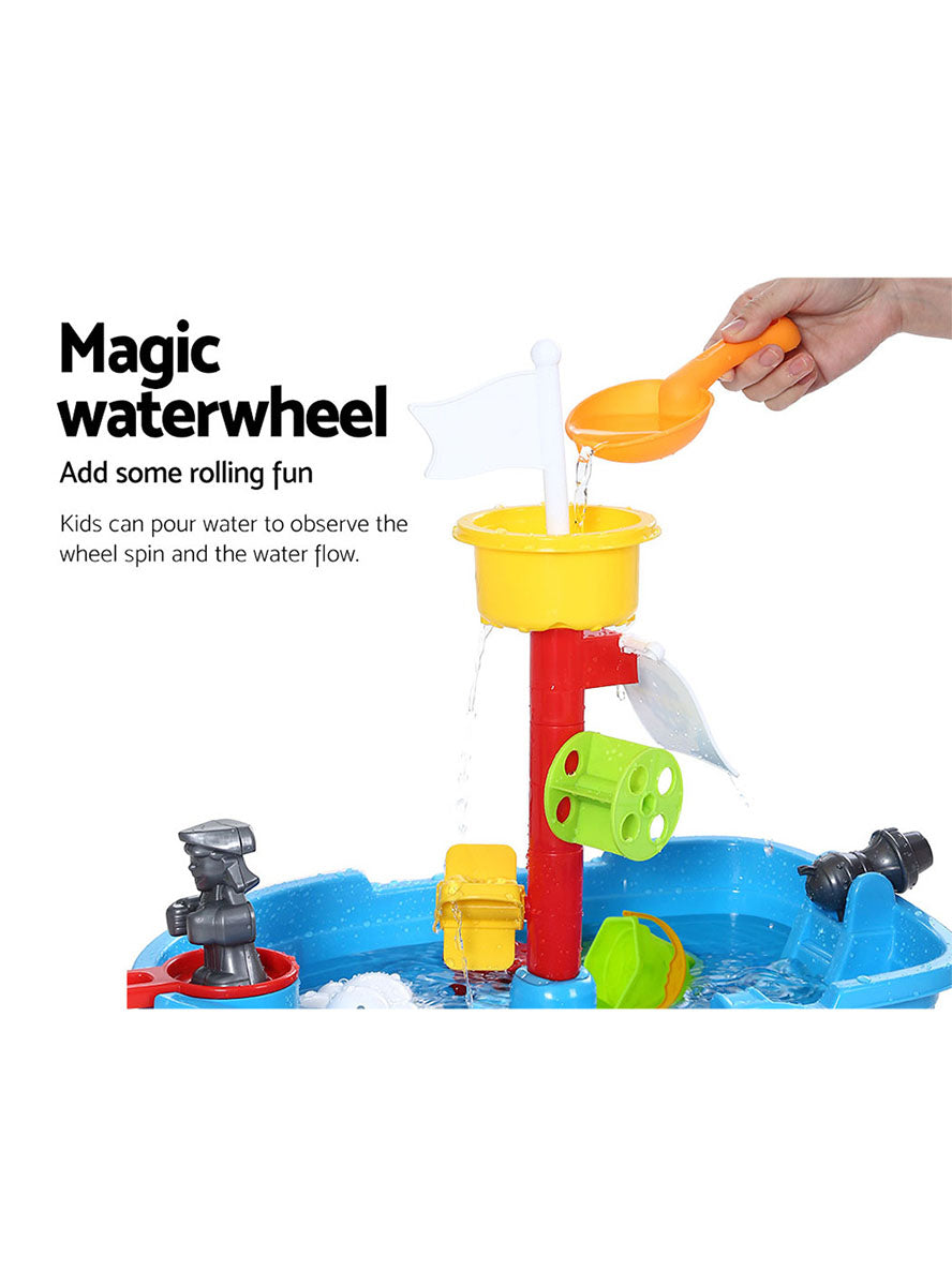 Keezi Kids Outdoor Plastic Marine Post Sand And Water Play Table - Info Image 2