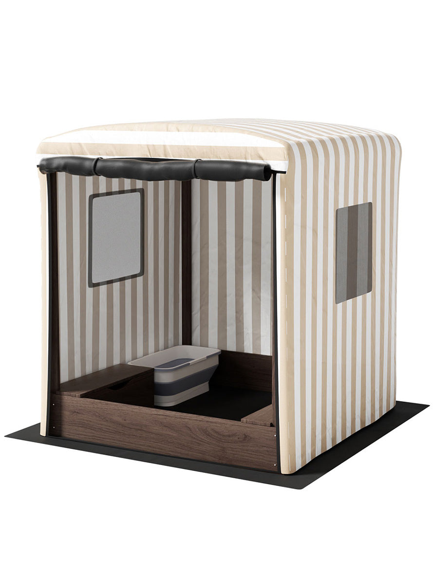 Keezi Kids Outdoor Wooden Sandpit With Enclosed Canopy - Main Image