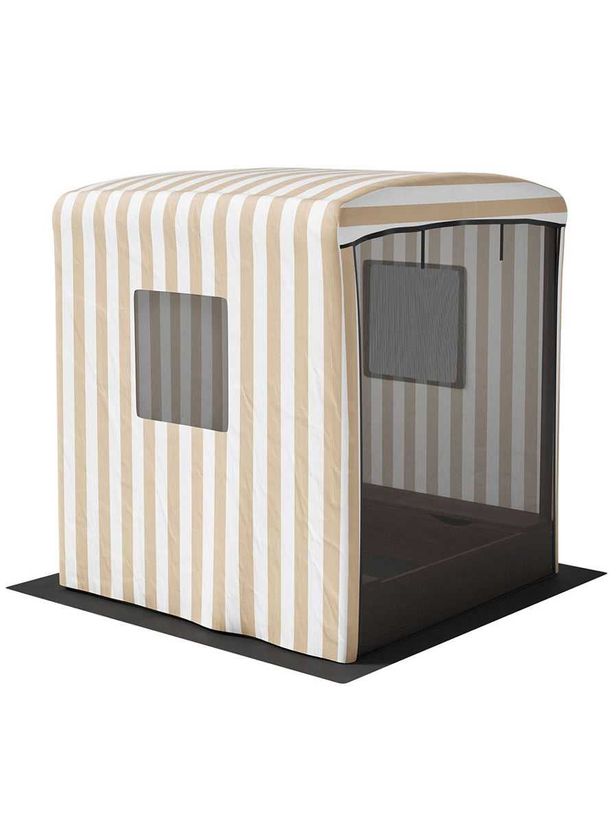 Keezi Kids Outdoor Wooden Sandpit With Enclosed Canopy - Side Image
