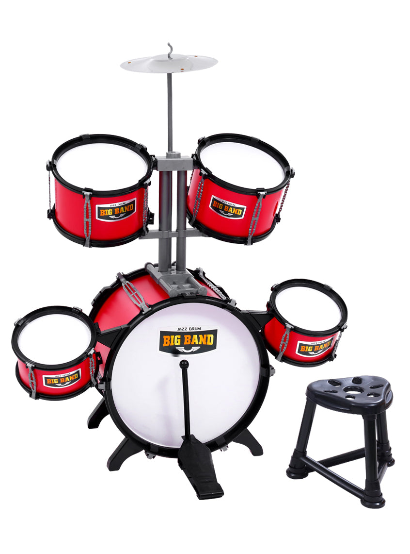 Keezi Kids Red 7 Piece Junior Drum Set - Main Image