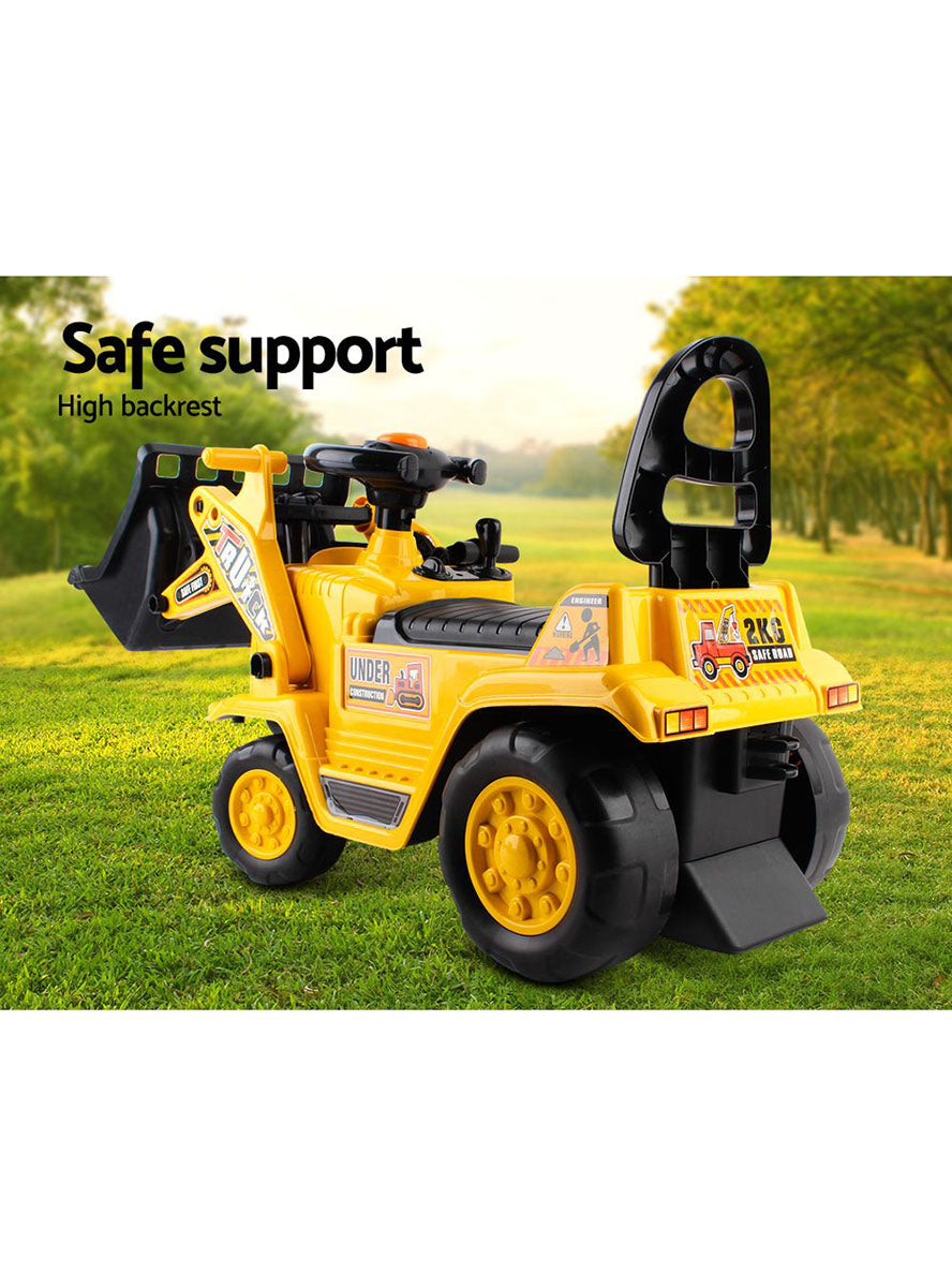 Keezi Kids Ride On Bulldozer Sandpit Toy - Info Image 2