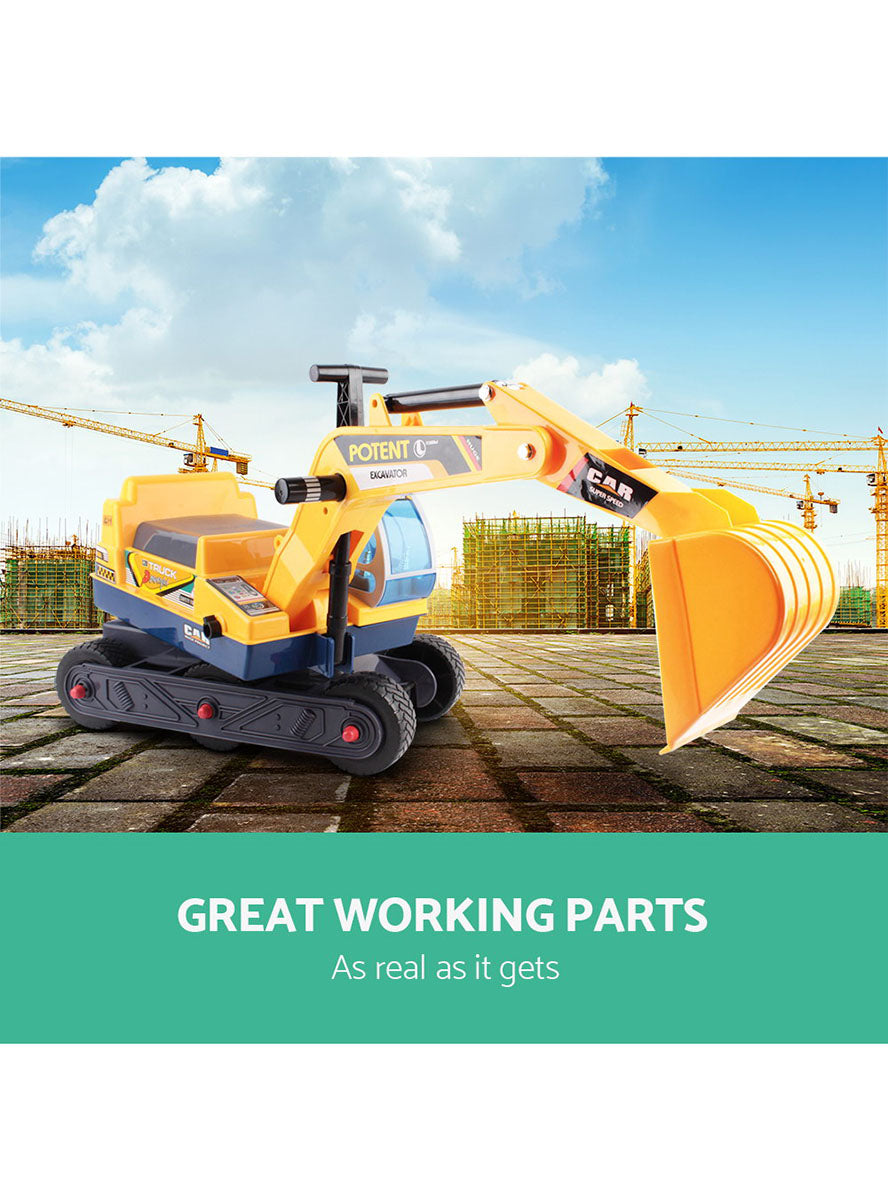 Keezi Kids Ride On Digger Sandpit Toy - Info Image 2