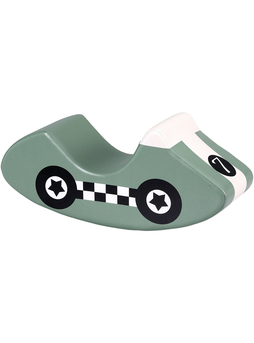 Keezi Kids Soft Green Foam Car Shaped Indoor Climbing Block And Rocker - Side Image