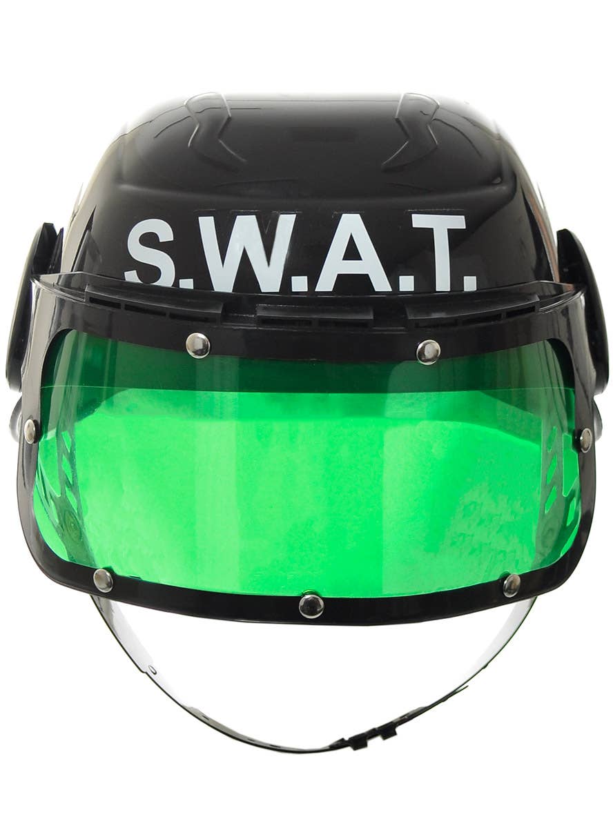 Image of SWAT Kids Black Police Costume Helmet - Alternate Image